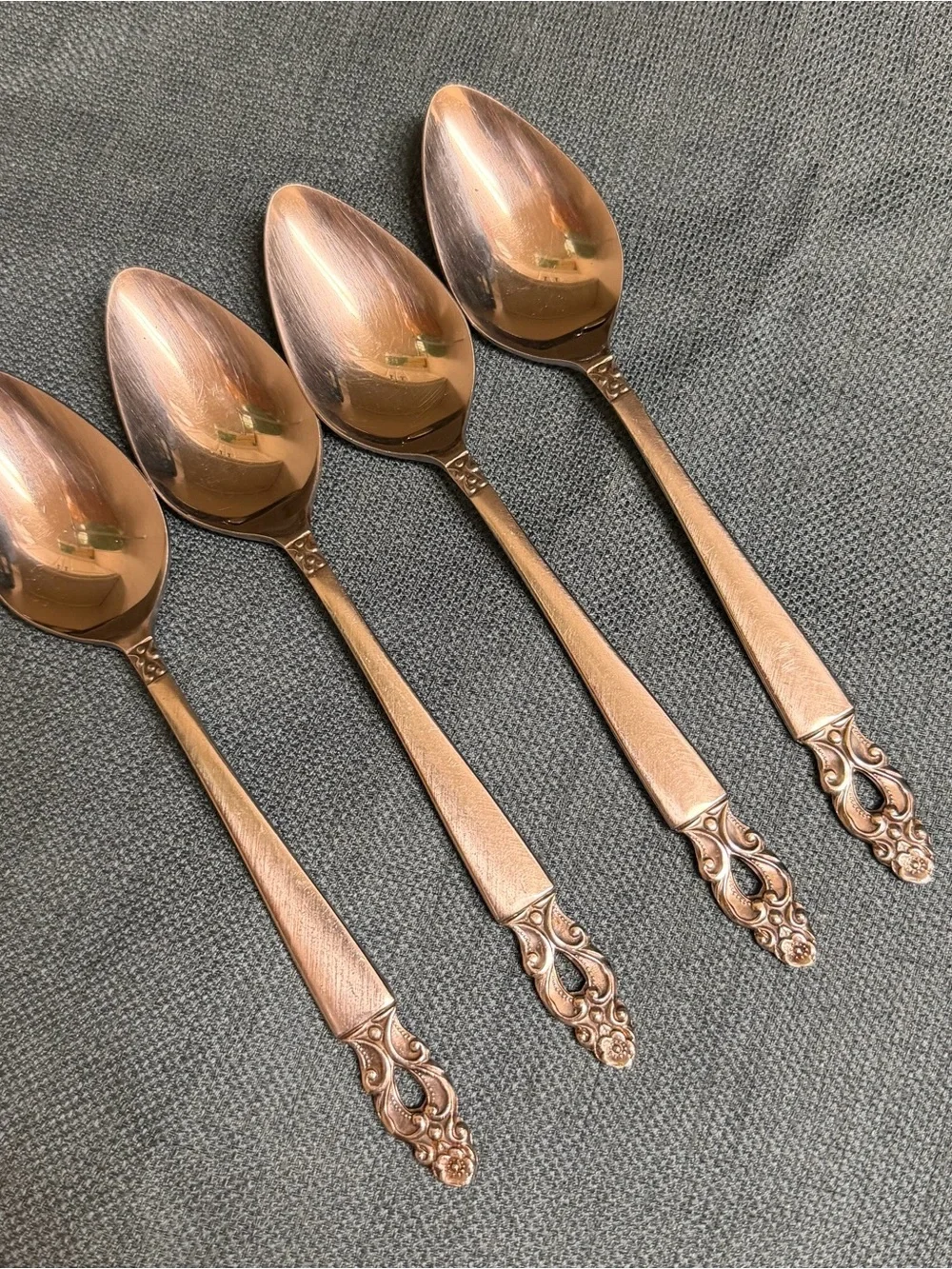 Olaf National Japan Stainless Flatware 4pc Oval Soup Spoons 7.5in